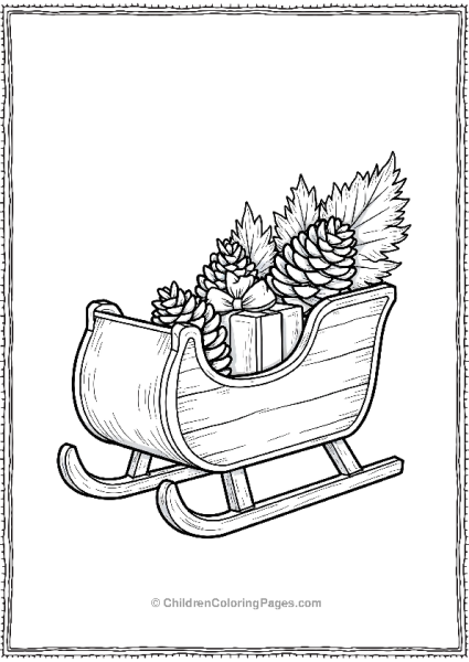 A Wooden Sleigh Filled Free PDF Printable