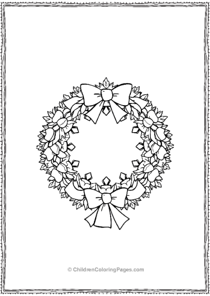 A Wreath Like Mandala With Bows Free PDF Printable