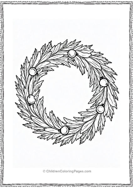 A Wreath Made Of Pine Sticks Free PDF Printable