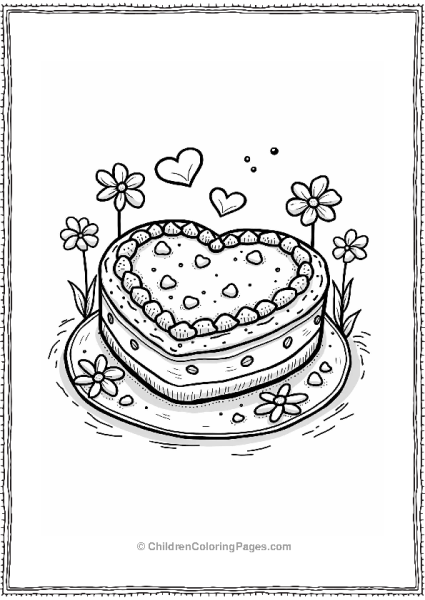 Adorable Heart Shaped Cookie Cake Free PDF Printable