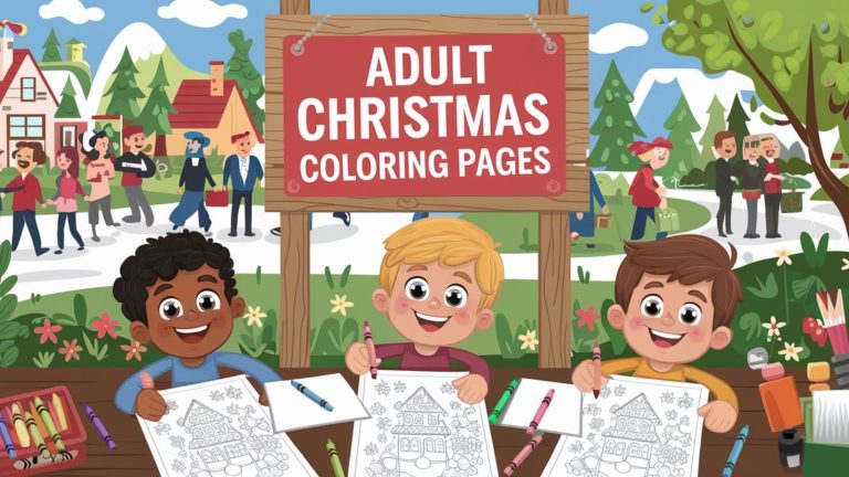 Adult Christmas Coloring Pages