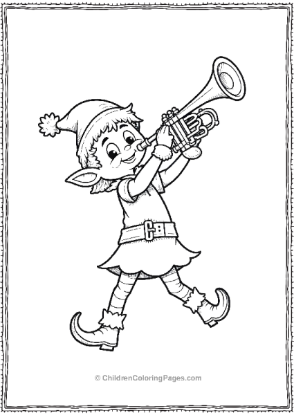 An Elf Dressed In A Festive Marching Band Uniform Free PDF Printable