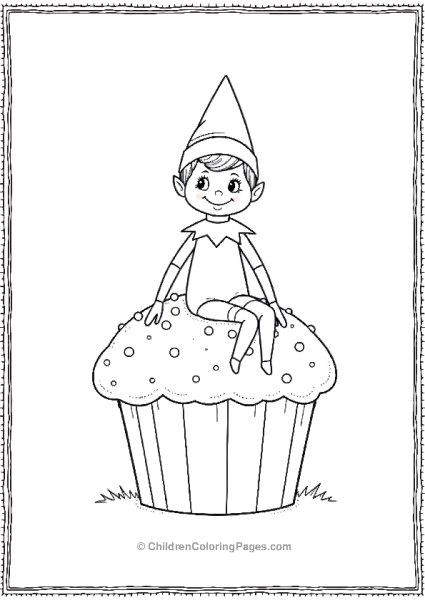 An Elf On A Giant Cupcake Free PDF Printable