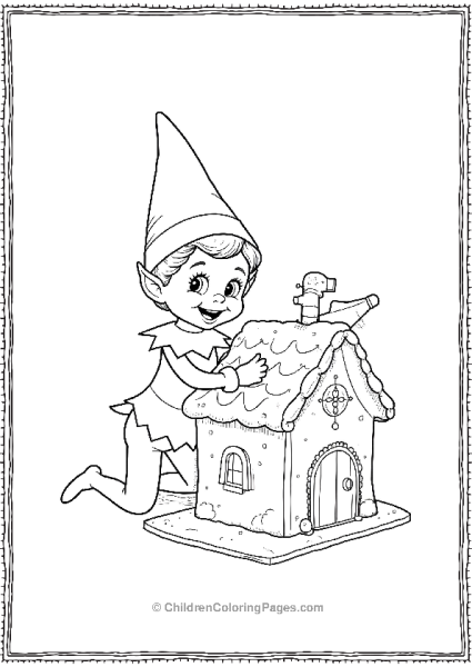 An Elf On The Shelf Building A Gingerbread House Free PDF Printable