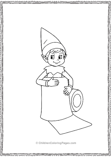 An Elf On The Shelf Playing Hide And Seek Free PDF Printable