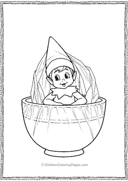 An Elf On The Shelf Trapped Inside A Bowl Free PDF Printable