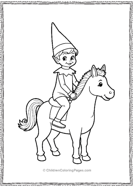 An Elf On The Shelf Wearing A Tiny Cowboy Hat Free PDF Printable