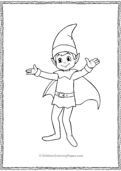 An Elf On The Shelf Wearing A Tiny Superhero Cape Free PDF Printable