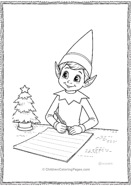 An Elf On The Shelf Writing Names On A Naughty Or Nice List Free PDF Printable