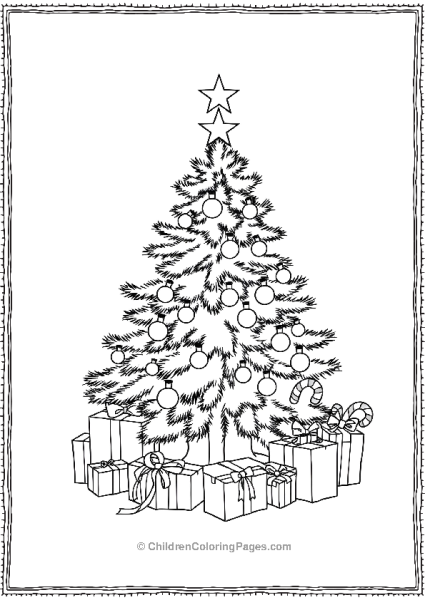 An Old Styled Christmas Tree Free PDF Printable