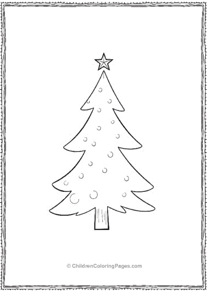 An Outline Of A Christmas Tree  Free PDF Printable