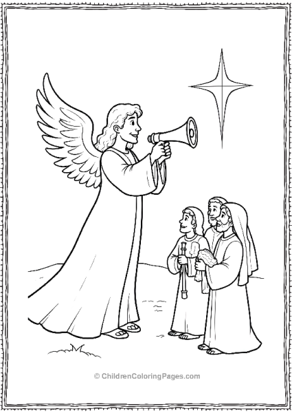 Angels Announcing The Birth Of Christ Free PDF Printable