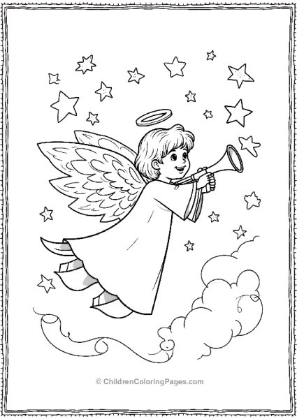 Angels On Christmas Announcing Good News Free PDF Printable