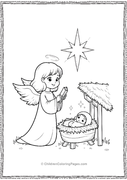 Angels On Christmas Announcing The Birth Of Jesus Scaled Free PDF Printable