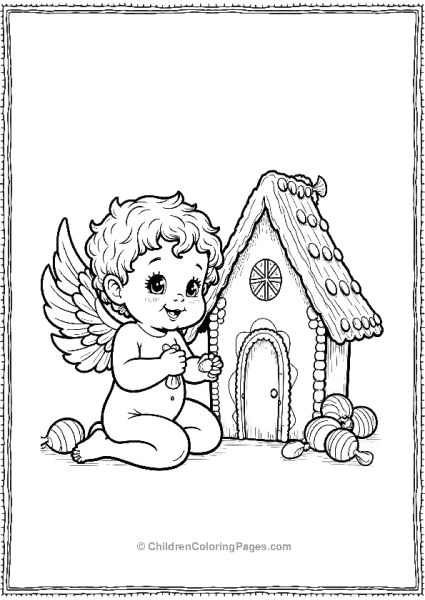 Angels On Christmas Building A Gingerbread House Free PDF Printable