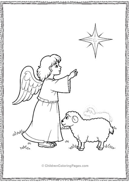 Angels On Christmas Getting The Star Free PDF Printable