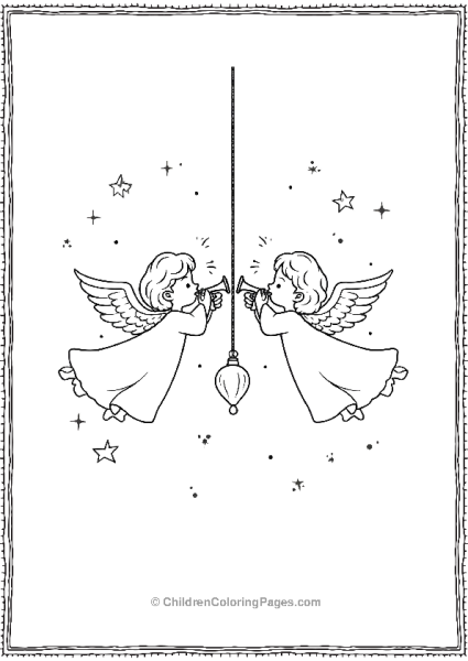 Angels On Christmas Harmonious Flight Free PDF Printable