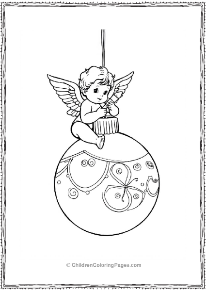 Angels On Christmas Ornament Painting Free PDF Printable