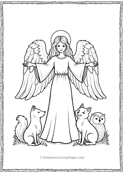 Angels On Christmas Protecting Woodland Creatures Free PDF Printable