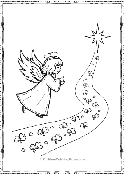 Angels On Christmas Star Path Free PDF Printable