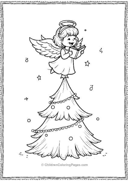 Angels On Christmas Tree Singing Free PDF Printable