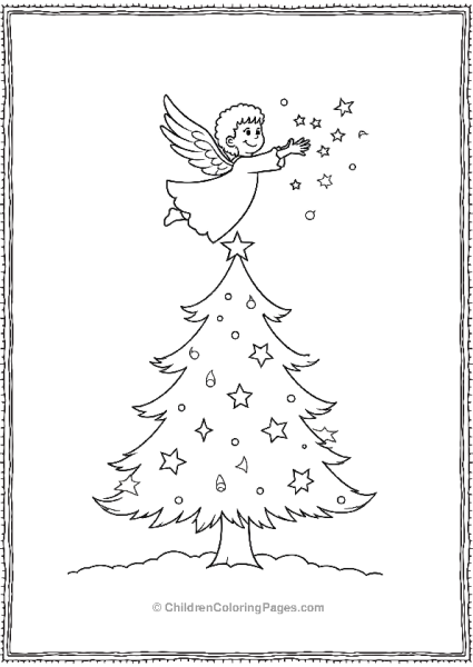 Angels On Christmas Tree Topping Free PDF Printable