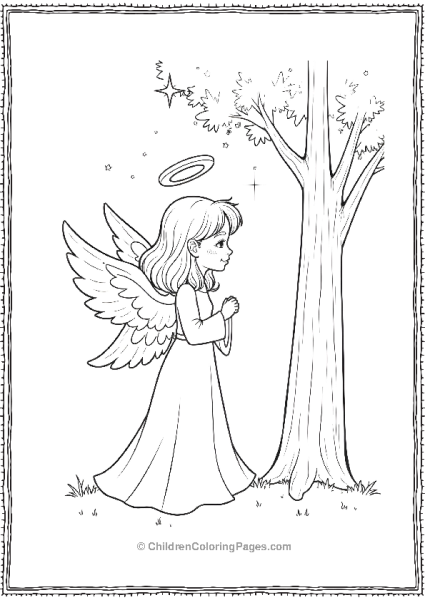 Angels On Christmas Tree Free PDF Printable