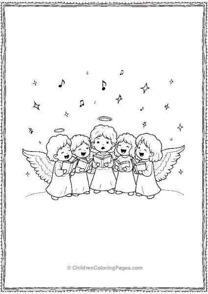 Angels Singing Christmas Carols Free PDF Printable