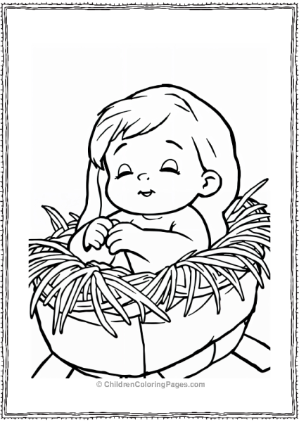 Baby Jesus Closeup Free PDF Printable