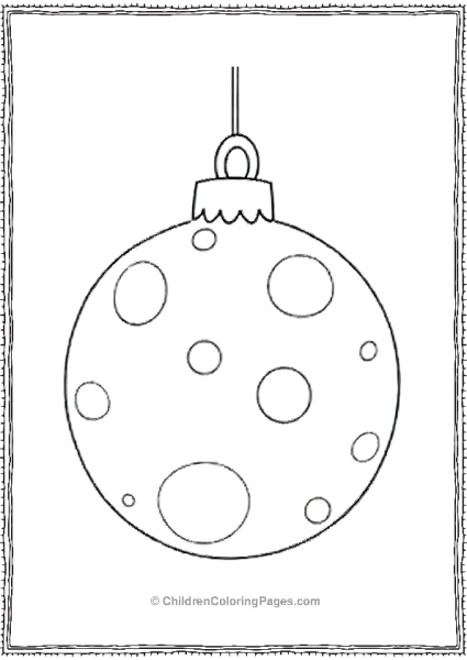 Bauble With Big Bold Polka Dots Free PDF Printable