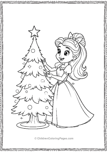 Belle Placing Ornaments Free PDF Printable