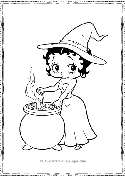 Betty Boop Brewing A Potion Free PDF Printable