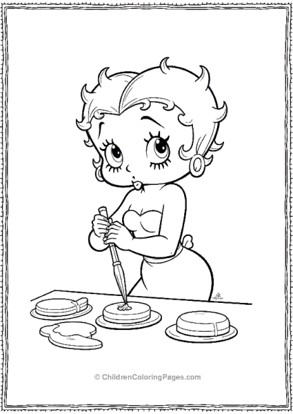 Betty Boop Decorating Cookies Free PDF Printable