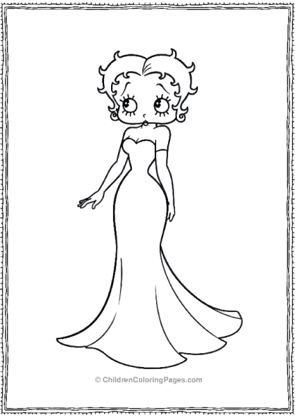 Betty Boop In Evening Gown Scaled Free PDF Printable