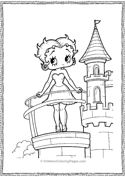 Betty Boop Sight Seeing A Castle Free PDF Printable