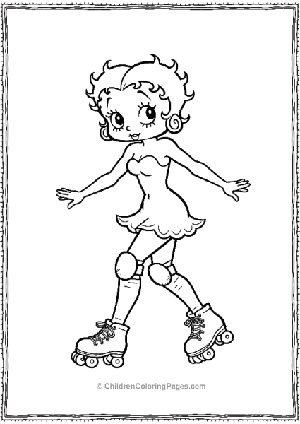 Betty Boop Skating Scaled Free PDF Printable