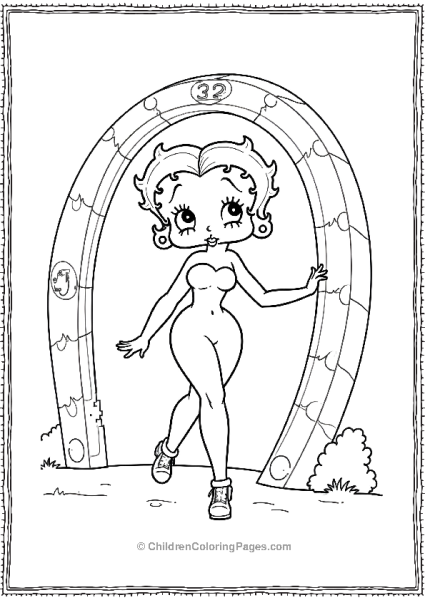 Betty Boop Stepping Out Of A Time Machine Free PDF Printable