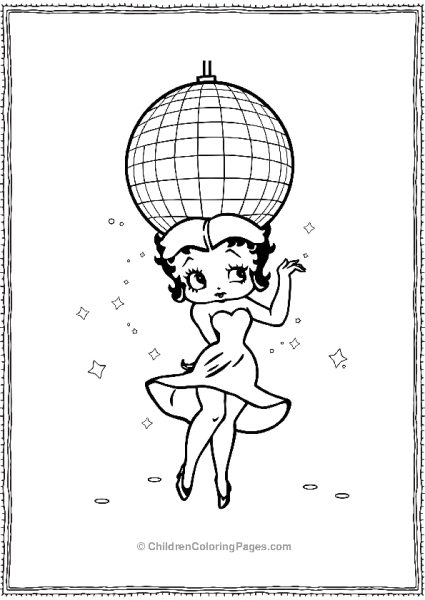 Betty Boop Under A Disco Ball Free PDF Printable