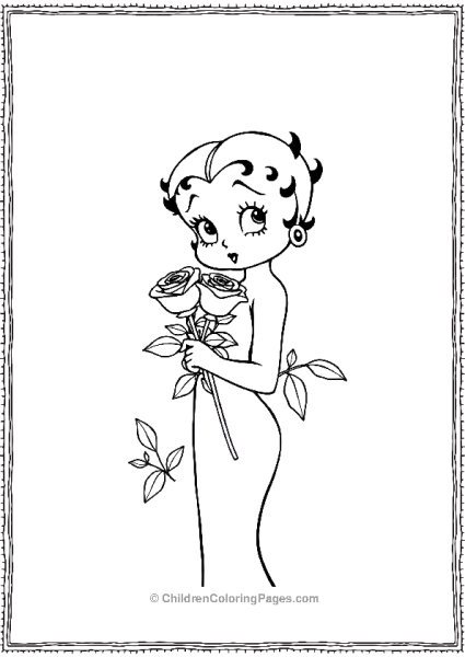 Betty With A Bouquet Free PDF Printable