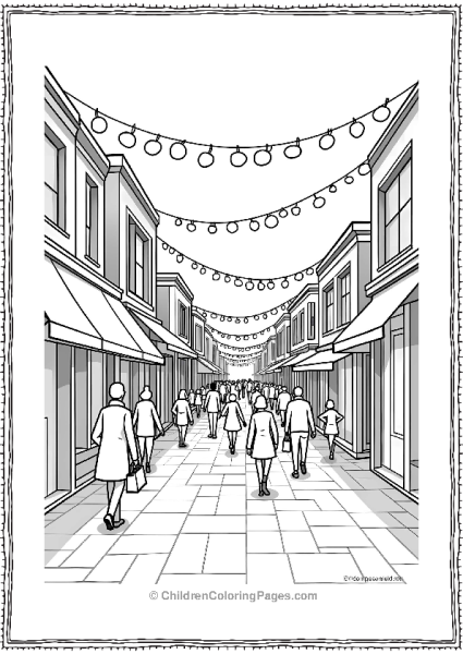 Black Friday Shopping Spree A Bustling Street Scene Free PDF Printable