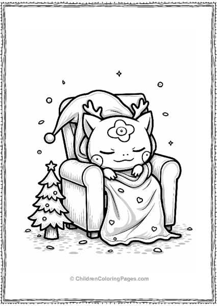 Bulbasaur In Christmas Pajamas Free PDF Printable