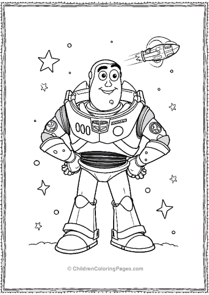 Buzz Lightyear Dressed As A Santa Free PDF Printable