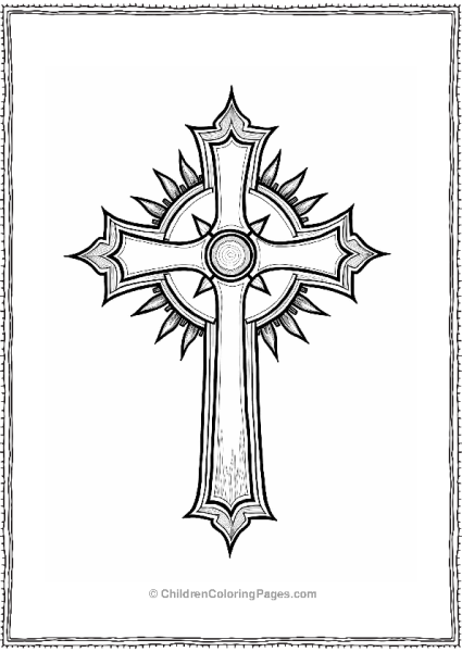 Byzantine Cross Illustration Free PDF Printable