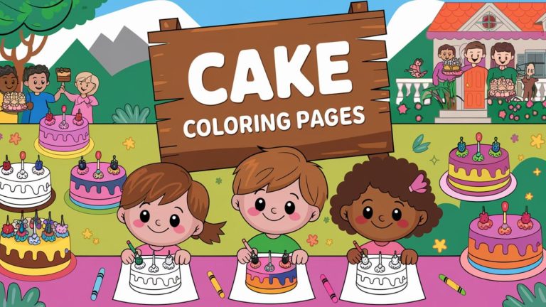 Cake Coloring Pages