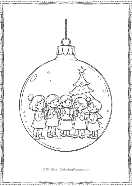 Cartoon Bauble Free PDF Printable