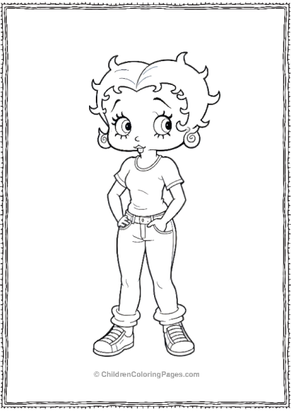 Casual Betty Boop Free PDF Printable