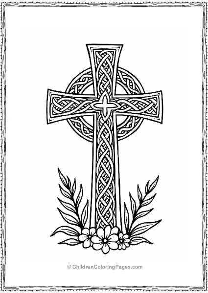 Celtic Cross With Nature Elements Free PDF Printable