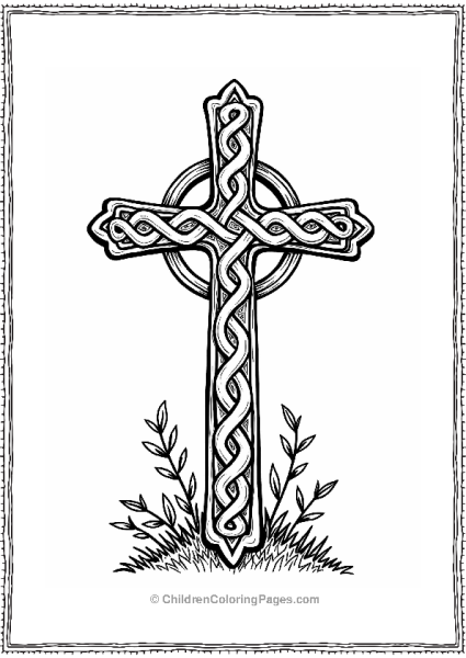 Celtic Knot Cross Design Free PDF Printable