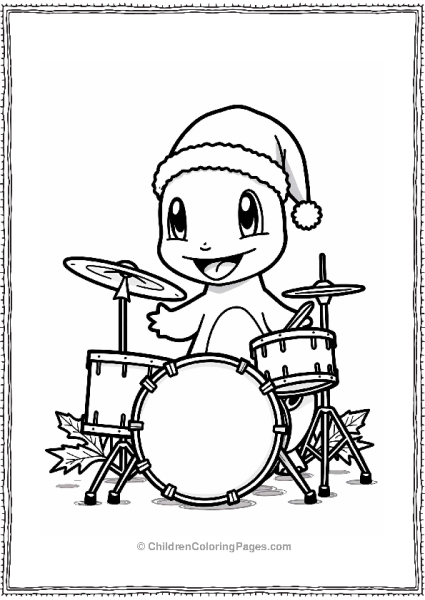 Charmander Drumming For Christmas Free PDF Printable