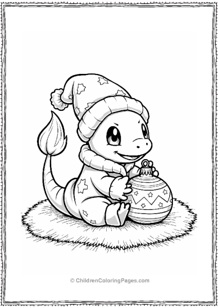 Charmander’s Christmas Pajamas Free PDF Printable